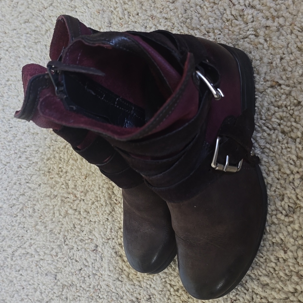 Miz Mooz Savvy Moto Ankle Boots 37 - Picture 3 of 8